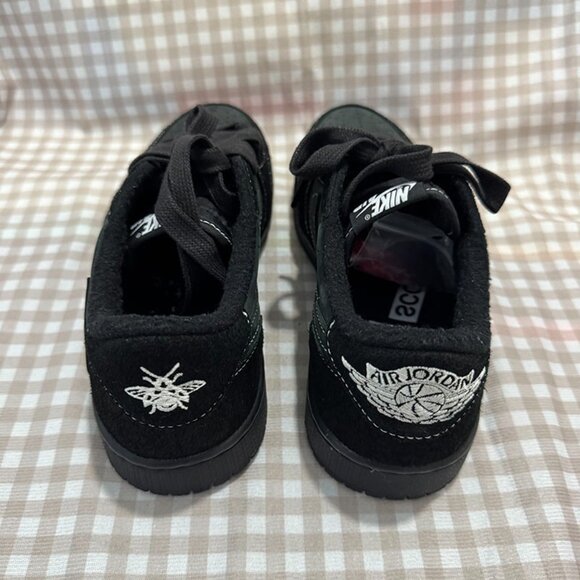 Nike Ps Jordan 1 X Travis Scott Rétro Bas Og Sp Noir Fantôme - Picture 6 of 6